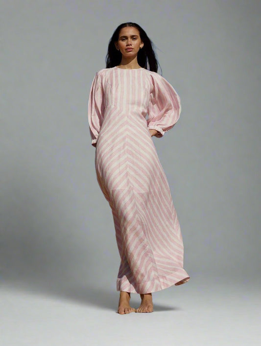 Aston Studio Lucinda Dress in Seashell Stripe