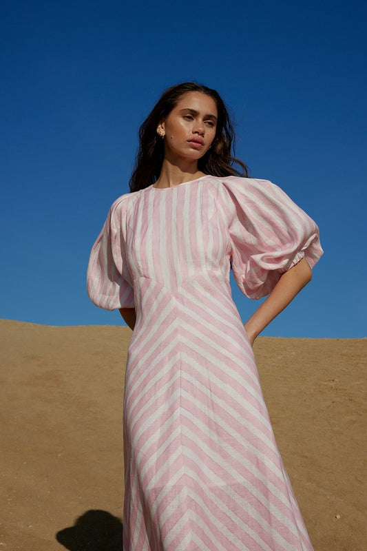 Aston Studio Lucinda Dress in Seashell Stripe