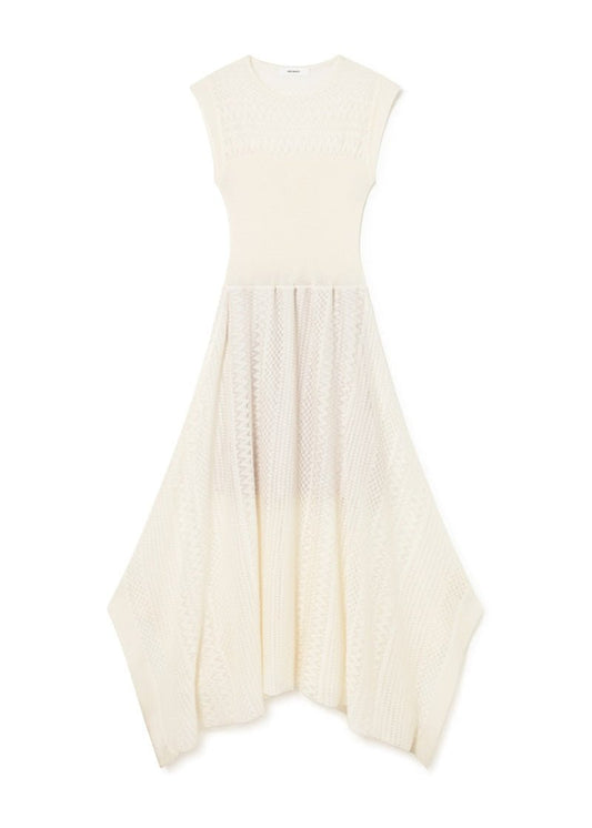 Asymetrical Knit Dress in White from SITA MURT at Edito Boutique
