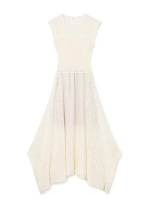 Asymetrical Knit Dress in White from SITA MURT at Edito Boutique