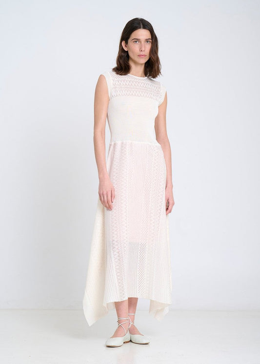 Asymetrical Knit Dress in White from SITA MURT at Edito Boutique