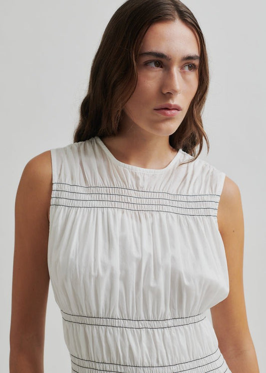 Avida Dress in White from SECOND FEMALE at Edito boutique