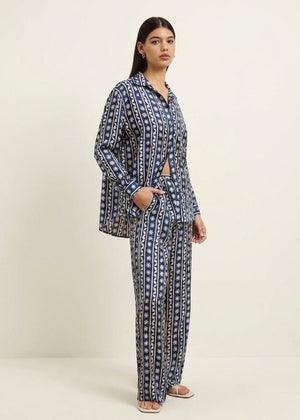 Azra Pant in Wave Wonder from HANNAH ARTWEAR at Edito boutique