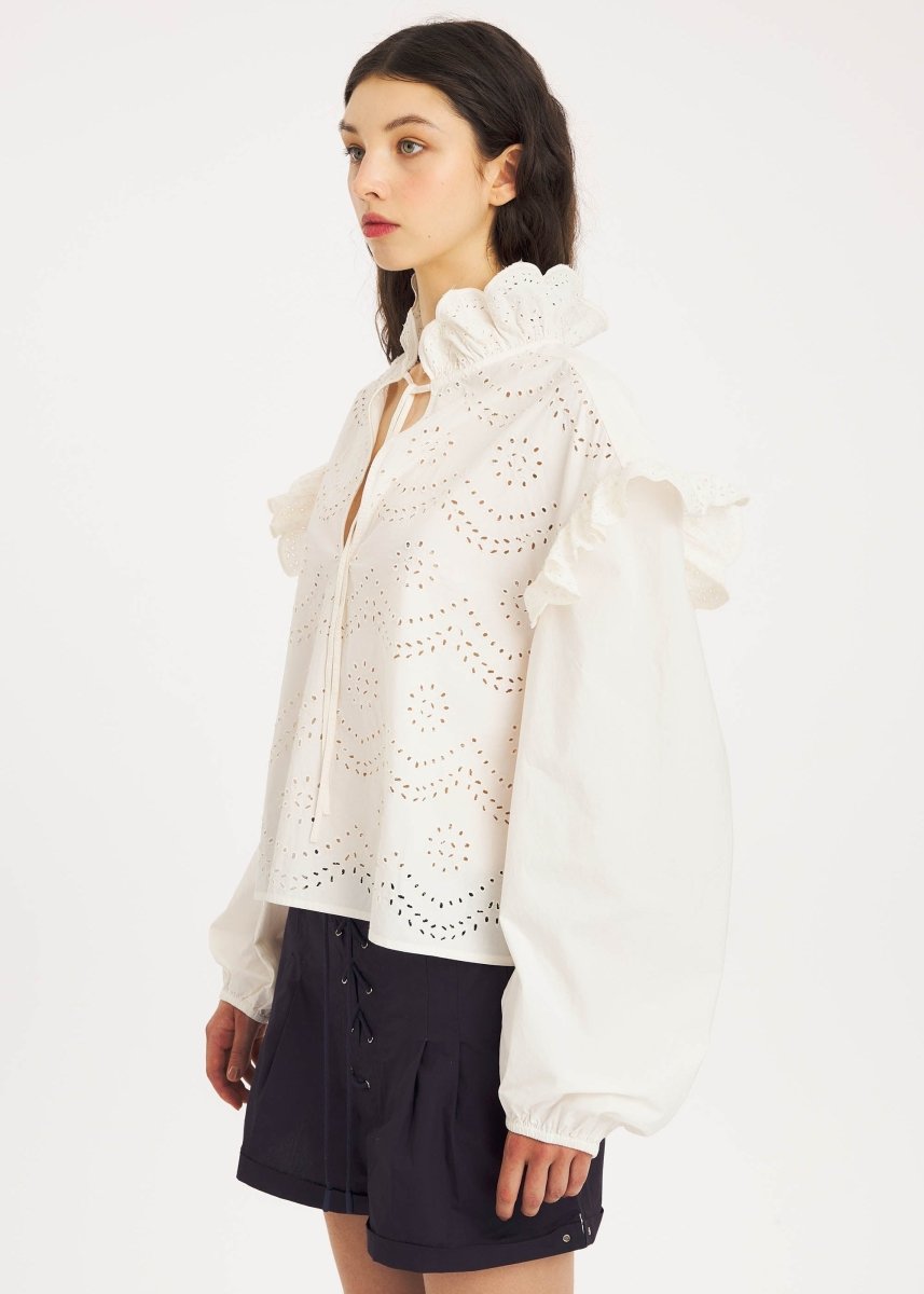 Baby Blouse in White from ANTIK BATIK at Edito boutique