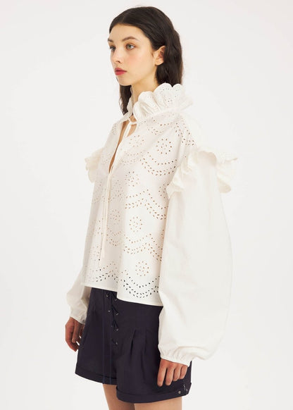 Baby Blouse in White from ANTIK BATIK at Edito boutique