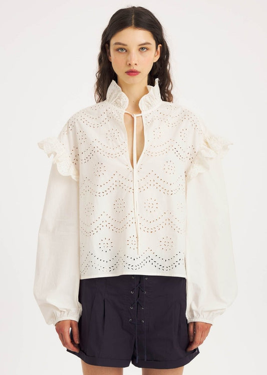Baby Blouse in White from ANTIK BATIK at Edito boutique