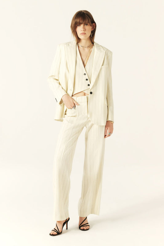 Ba&sh Epona Jacket in Cream Pinstripe