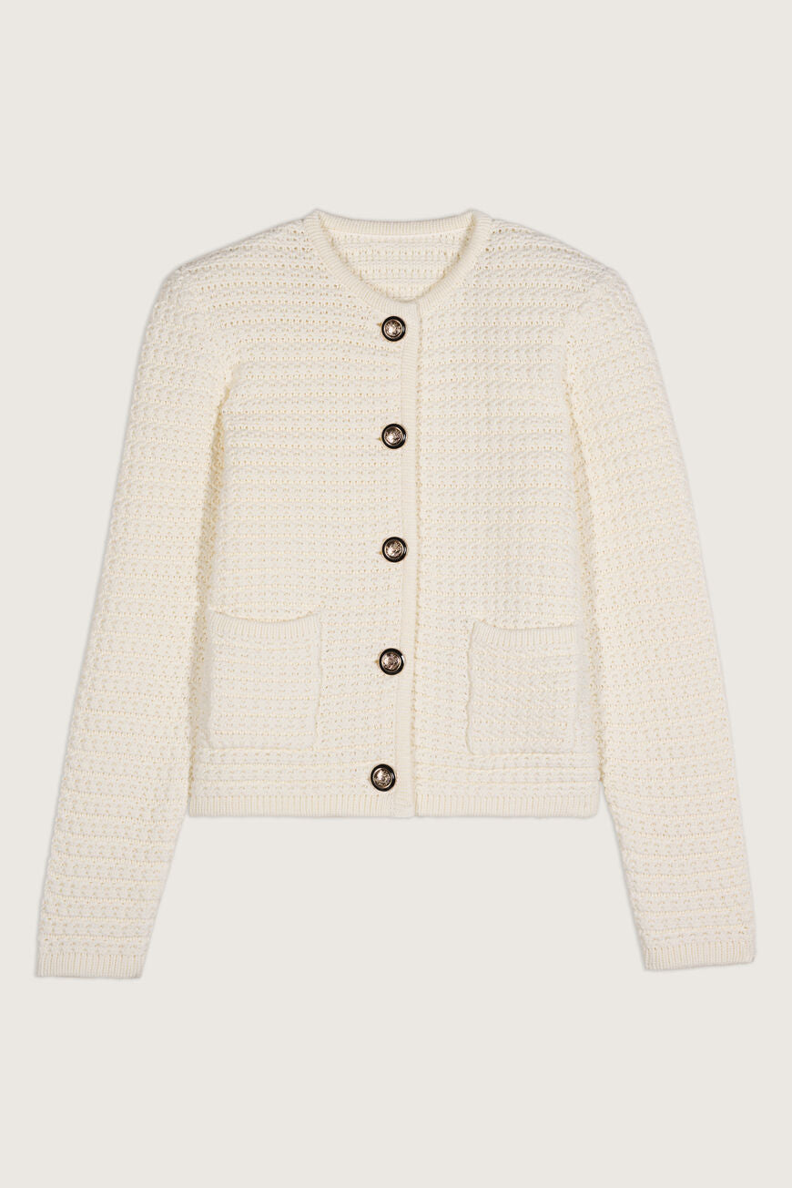 Ba&sh Gaspard Cardigan in Cream