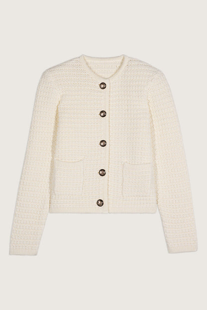 Ba&sh Gaspard Cardigan in Cream