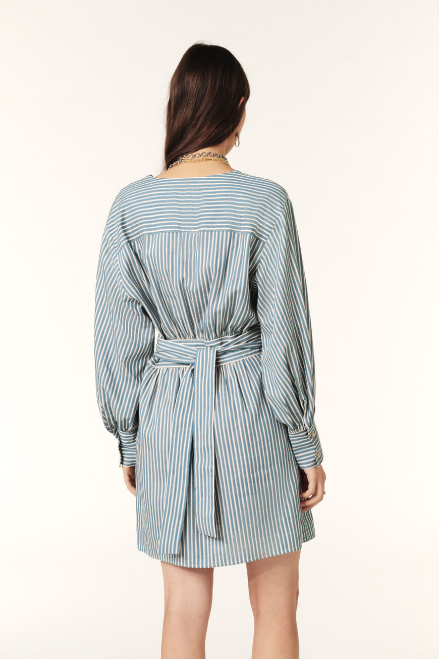 Ba&sh Haris Belted Dress in Blue 