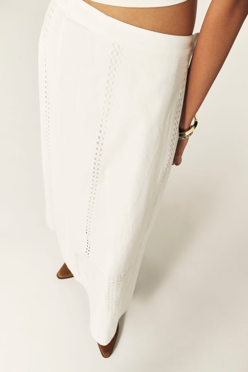 Ba&sh Lermaid Maxi Skirt White