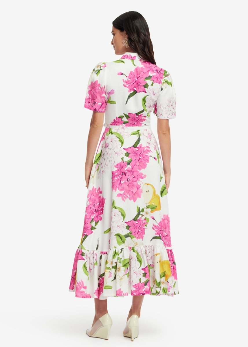 Becca S/S Midi Dress in Floral Pear from LEO LIN at Edito boutique