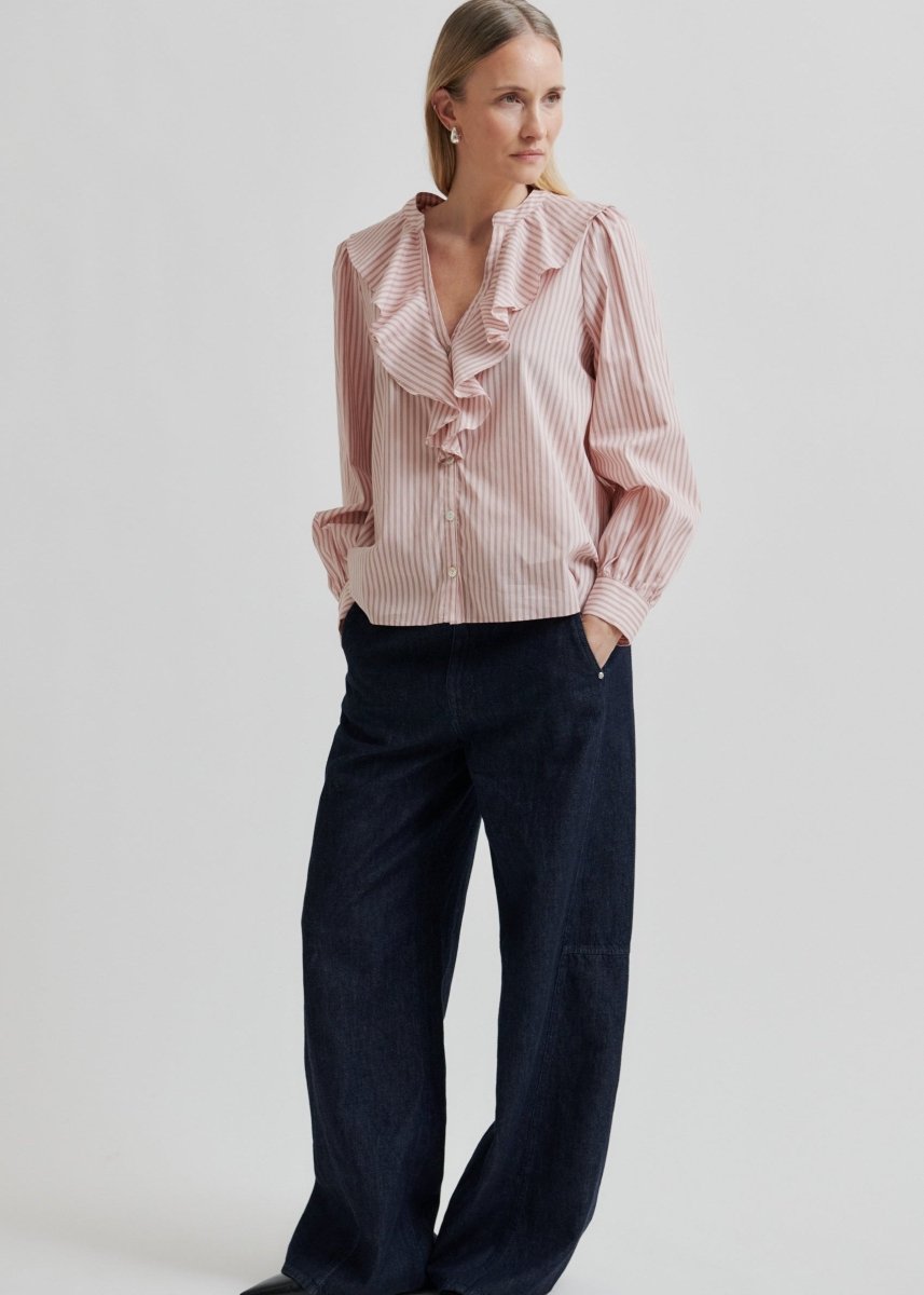 Becka Frill Shirt in Rose from SECOND FEMALE at Edito boutique