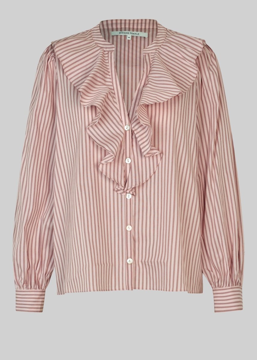 Becka Frill Shirt in Rose from SECOND FEMALE at Edito boutique