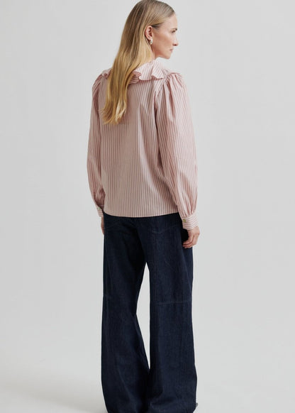 Becka Frill Shirt in Rose from SECOND FEMALE at Edito boutique