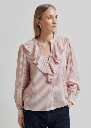 Becka Frill Shirt in Rose from SECOND FEMALE at Edito boutique