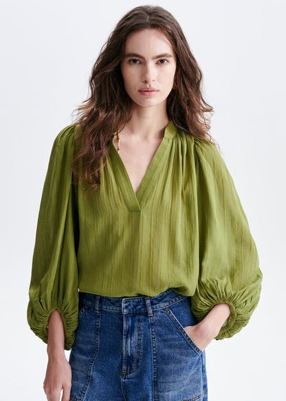 Bell Blouse in Olive from VANESSA BRUNO at Edito Boutique