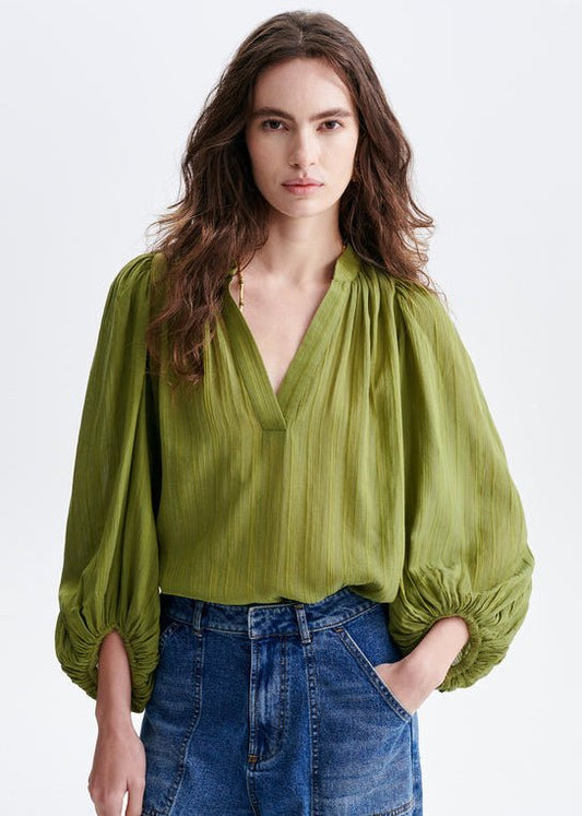 Bell Blouse in Olive from VANESSA BRUNO at Edito Boutique