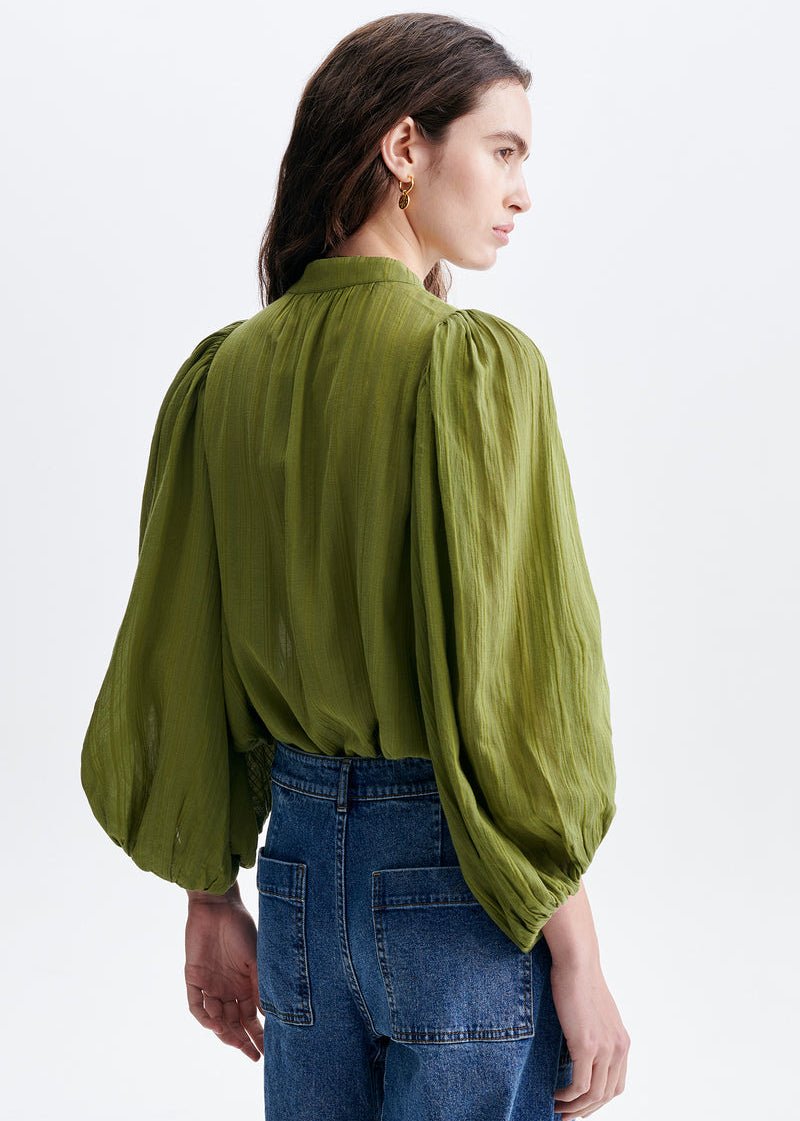 Bell Blouse in Olive from VANESSA BRUNO at Edito Boutique