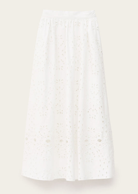 Bella Embroidered Skirt in Ecru from Ba&sh