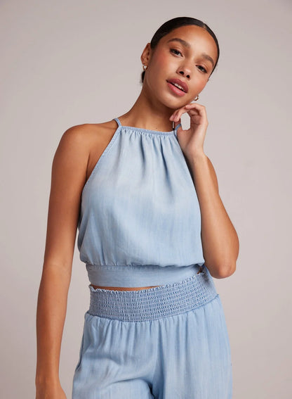 Bella Dahl Side Tie Button Halter Denim