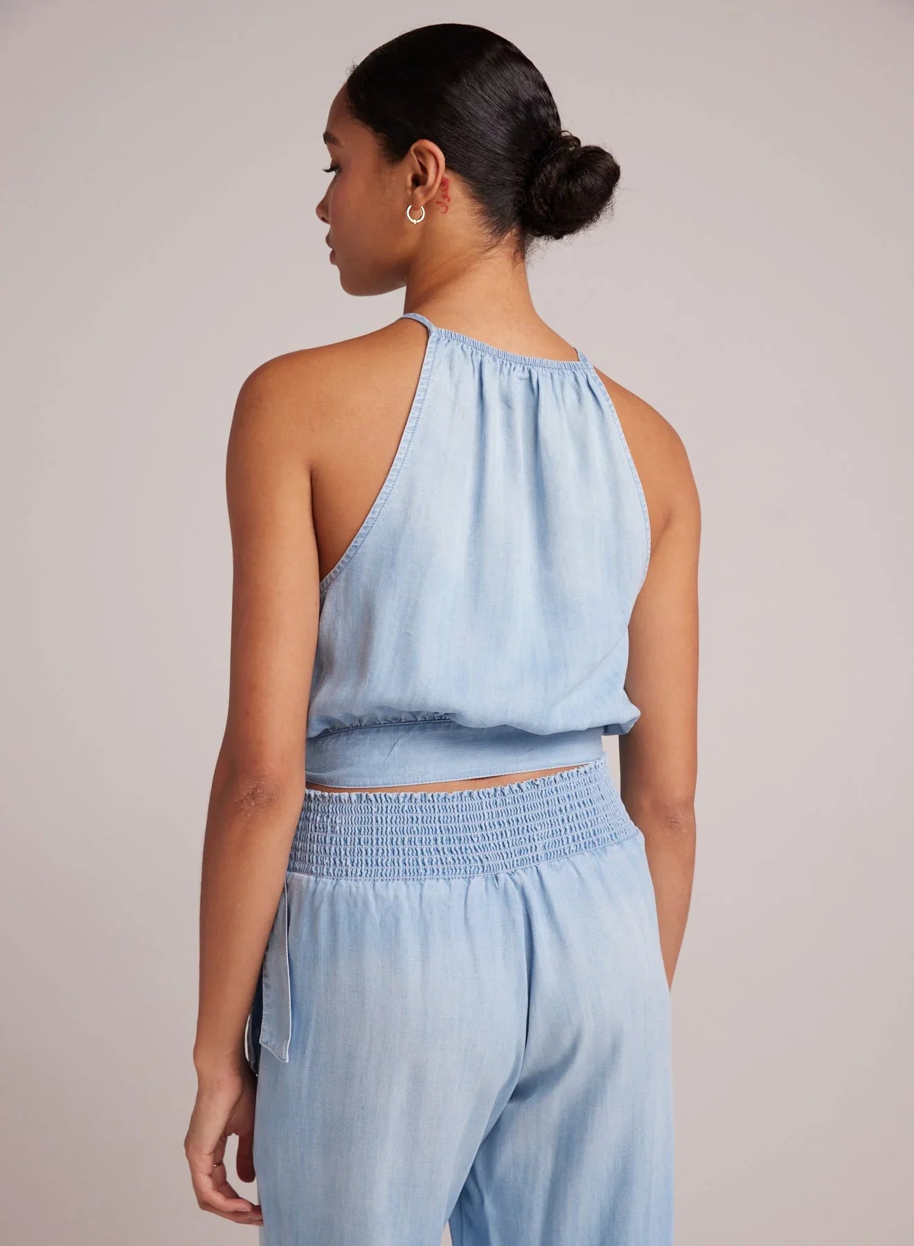 Bella Dahl Side Tie Button Halter Denim