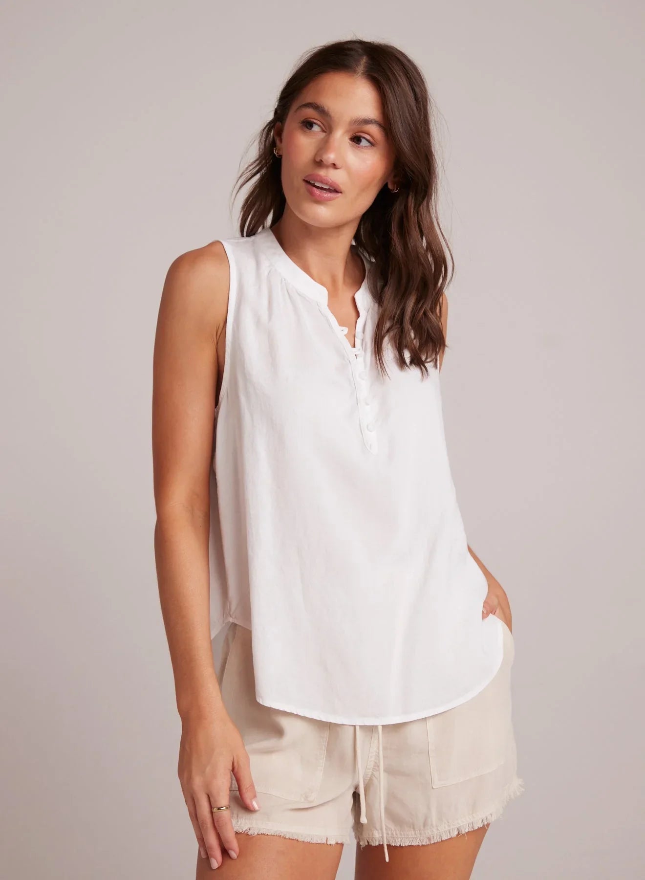 Bella Dahl Sleeveless Pullover White