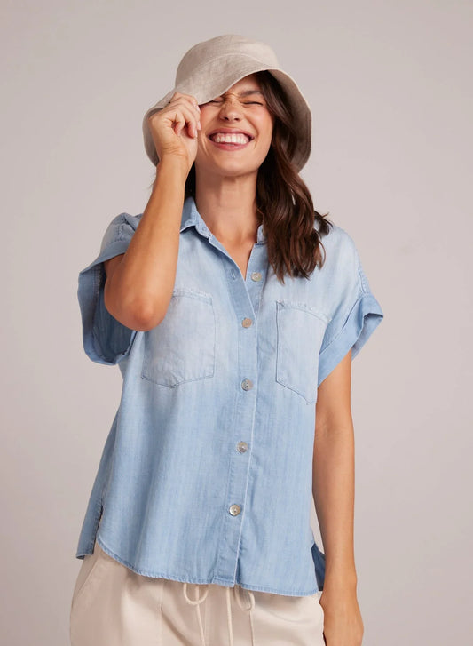 Bella Dahl Two Pocket Camp Shirt Denim