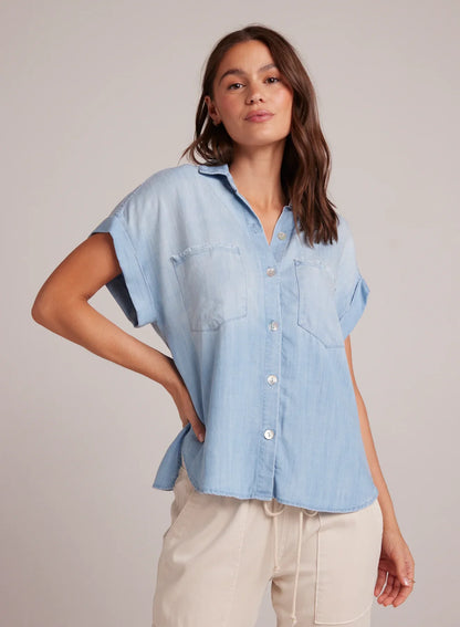 Bella Dahl Two Pocket Camp Shirt Denim