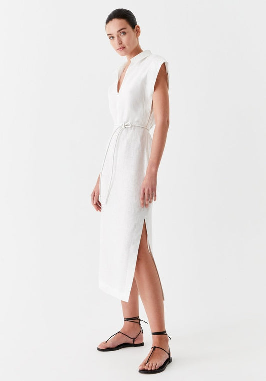 Belle Linen Dress in Ivory from MORRISON at Edito boutique