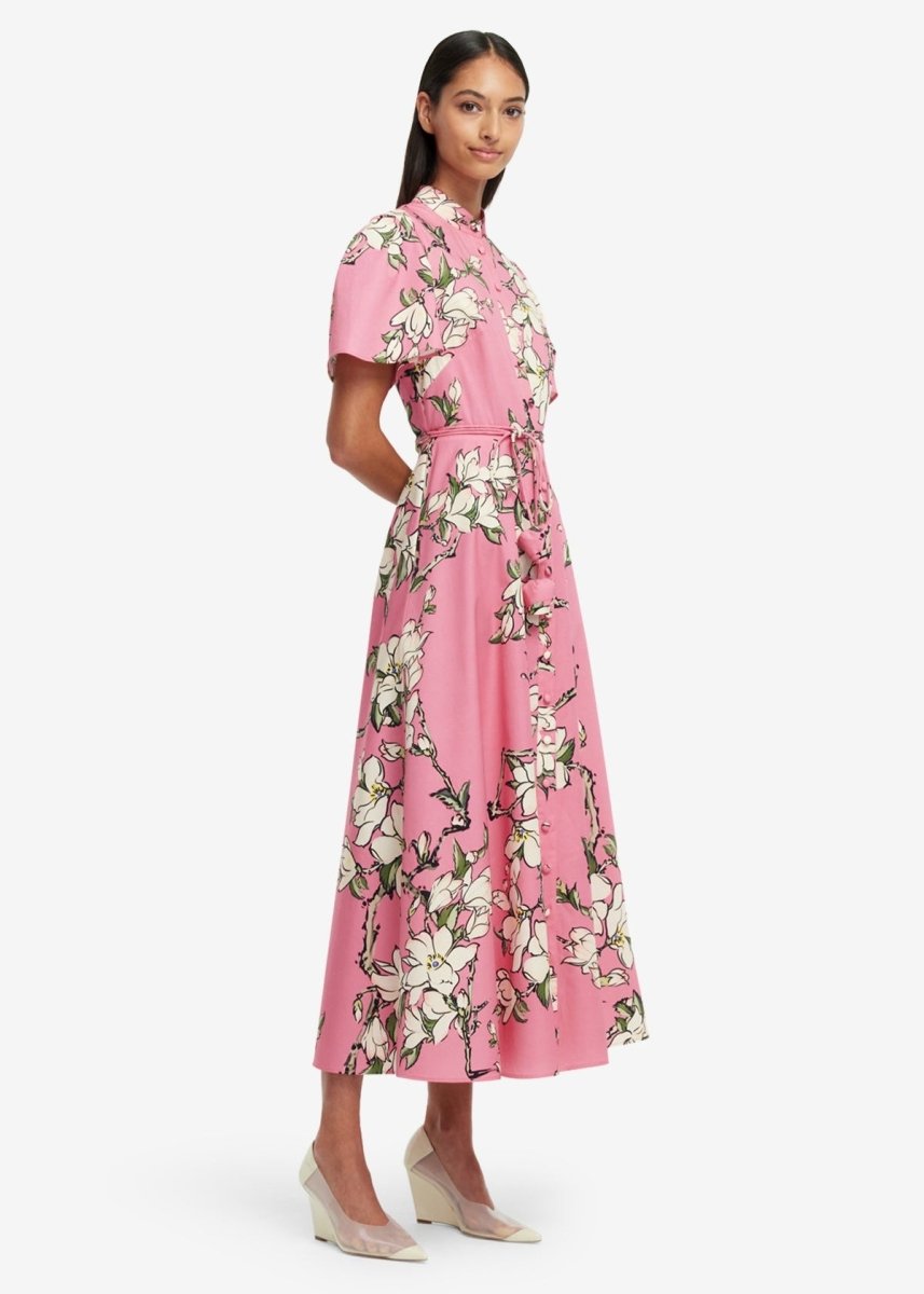 Bianca S/S Midi Dress in Pink from LEO LIN at Edito boutique