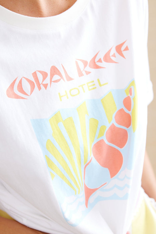 Binnywear Coral Reef T-Shirt in White 