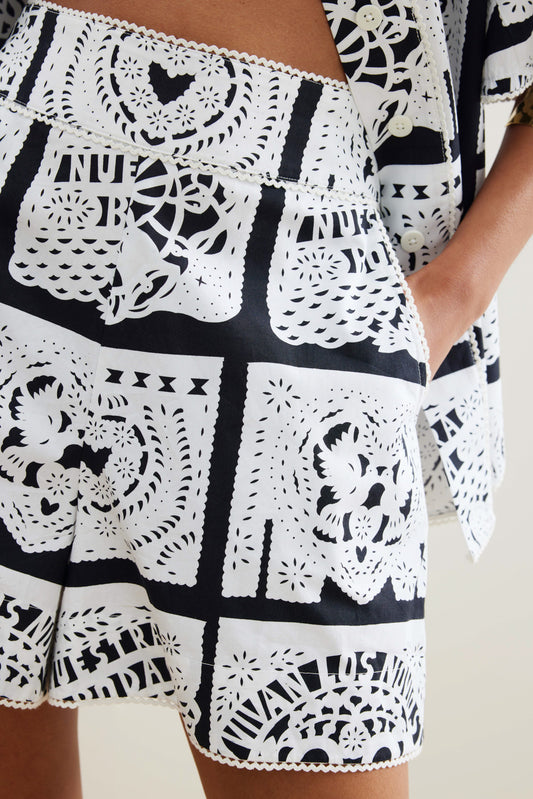 Binnywear Nuestra Boda Shorts in black White