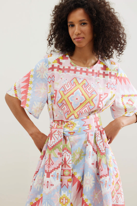 Binnywear Sarape Dress in Pastel Print