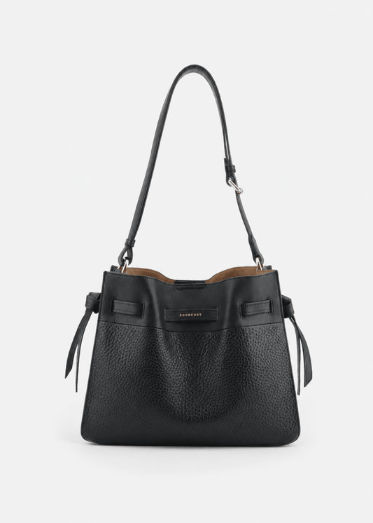 Blossom Besace shoulder Bag in Black from POURCHET at Edito Boutique