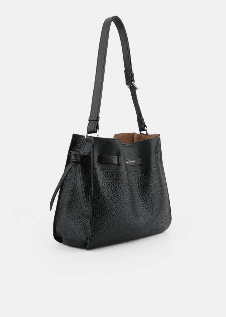 Blossom Besace shoulder Bag in Black from POURCHET at Edito Boutique