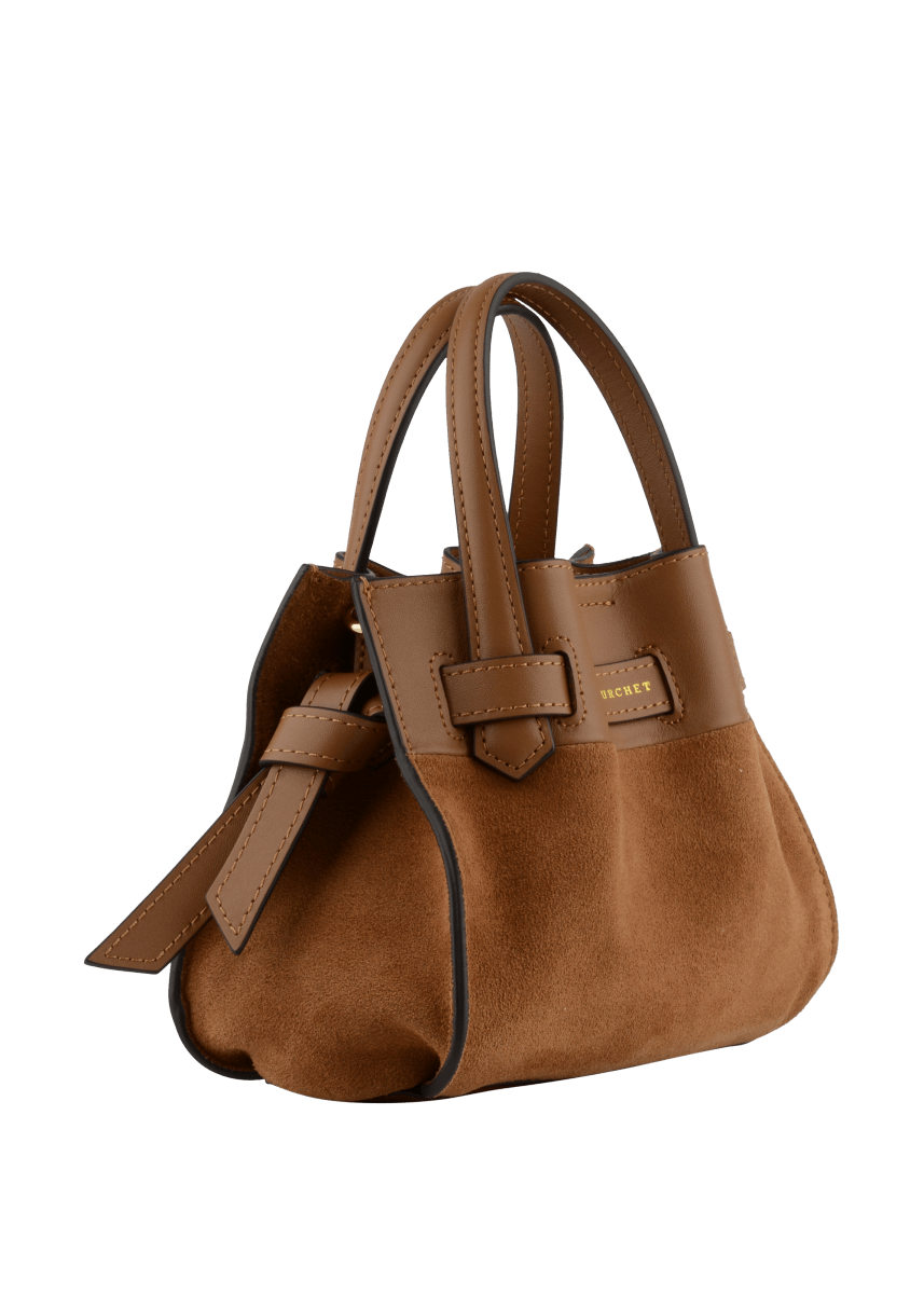 Blossom Nano Handle Bag in Camel from POURCHET at Edito Boutique