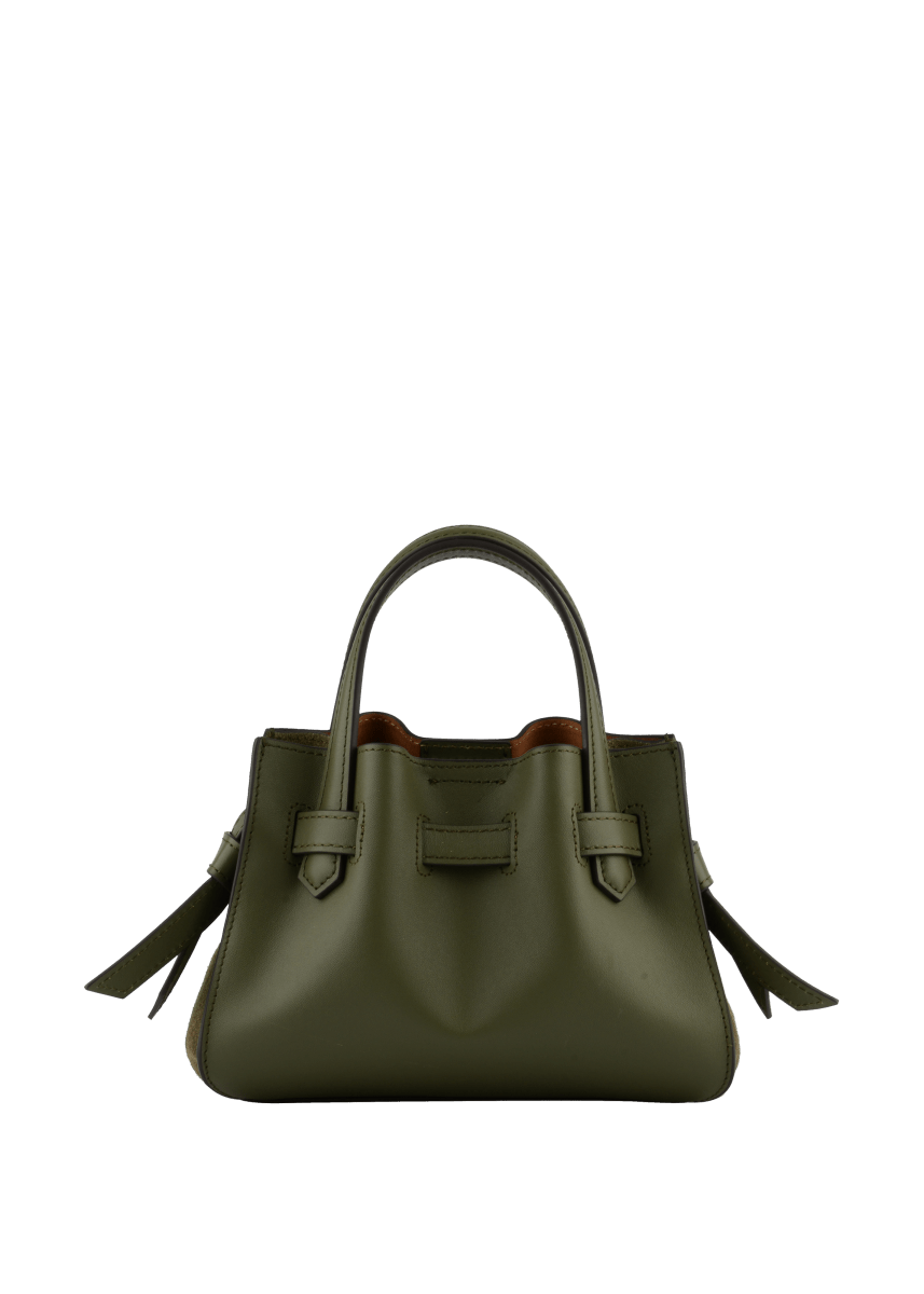 Blossom Nano Handle Bag in Khaki from POURCHET at Edito Boutique