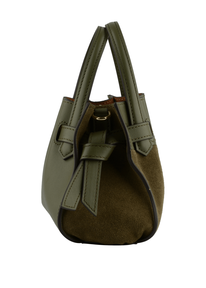 Blossom Nano Handle Bag in Khaki from POURCHET at Edito Boutique