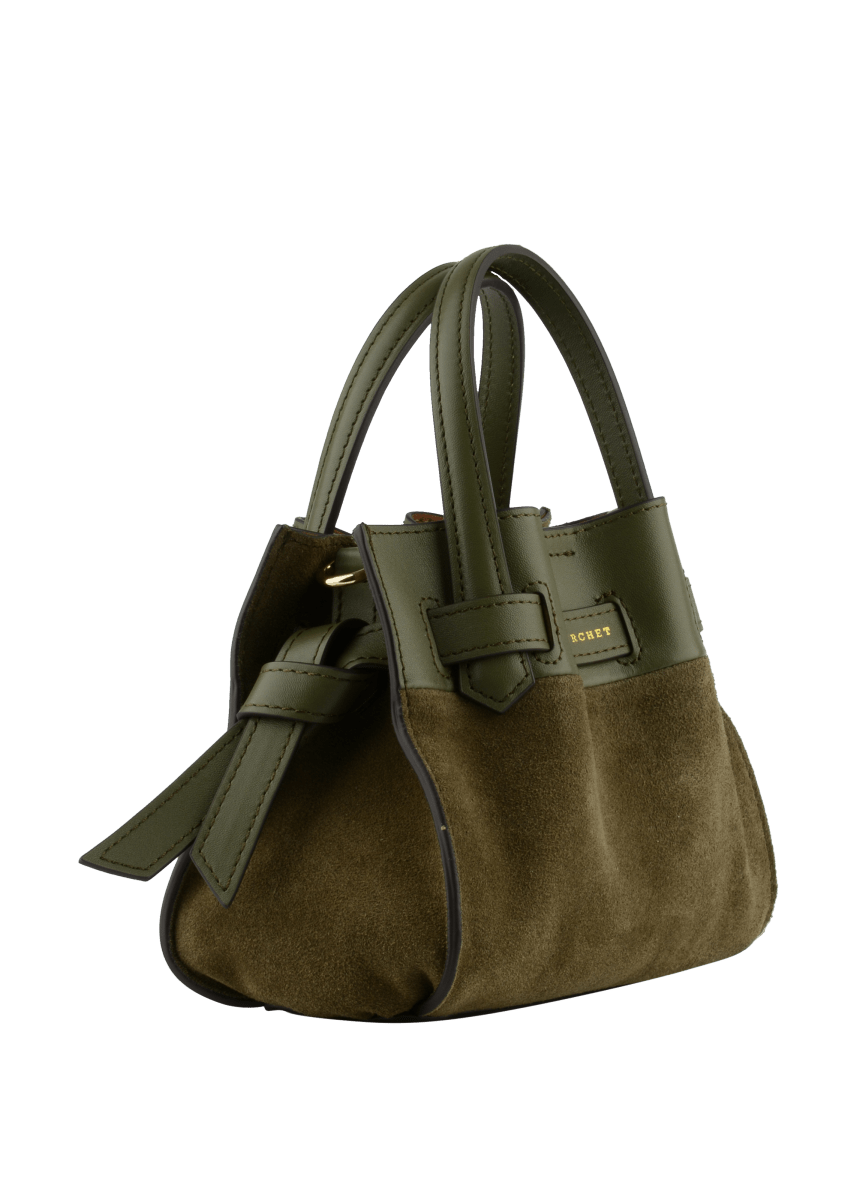 Blossom Nano Handle Bag in Khaki from POURCHET at Edito Boutique