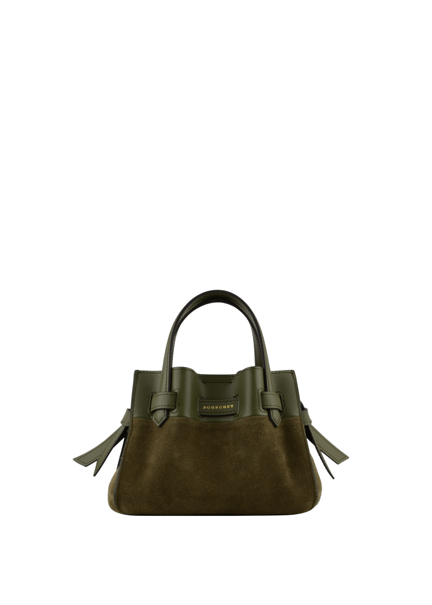 Blossom Nano Handle Bag in Khaki from POURCHET at Edito Boutique