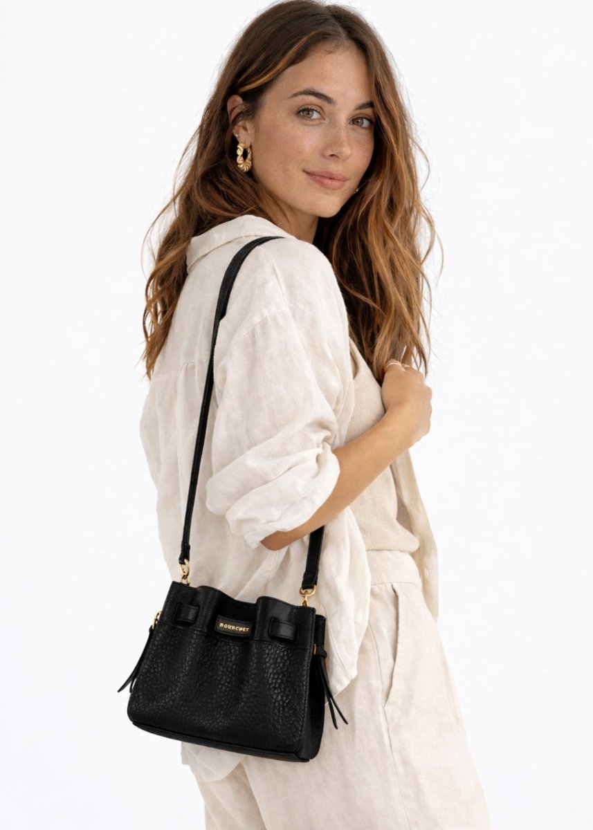 Blossom Small Shoulder Bag in Black from POURCHET at Edito Boutique