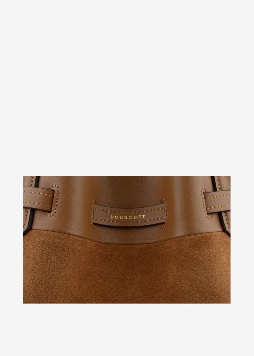 Blossom Suede Bag in Camel from POURCHET at Edito boutique