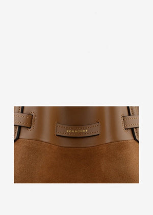 Blossom Suede Bag in Camel from POURCHET at Edito boutique