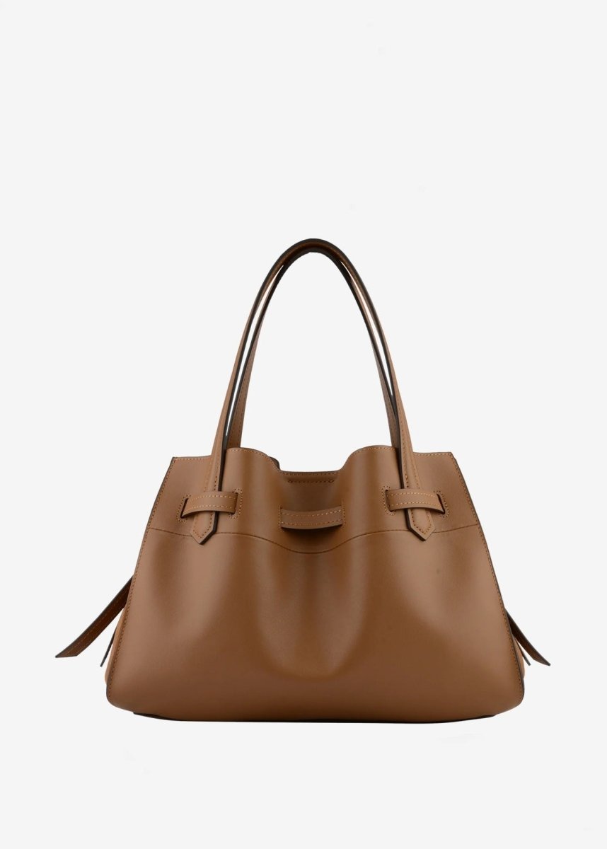 Blossom Suede Bag in Camel from POURCHET at Edito boutique