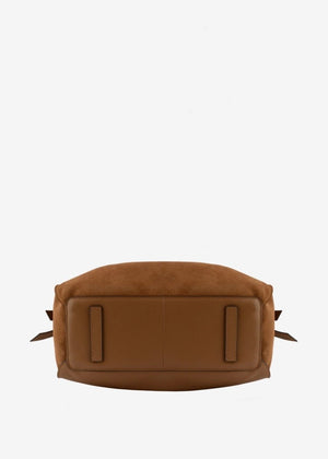 Blossom Suede Bag in Camel from POURCHET at Edito boutique