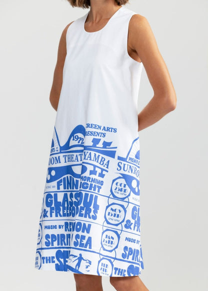 Blue Crush Shift Dress in Yamba from BINNYWEAR at Edito boutique