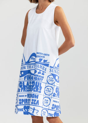 Blue Crush Shift Dress in Yamba from BINNYWEAR at Edito boutique