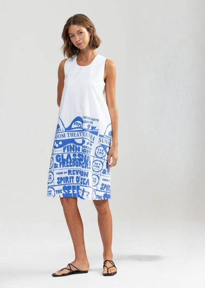 Blue Crush Shift Dress in Yamba from BINNYWEAR at Edito boutique