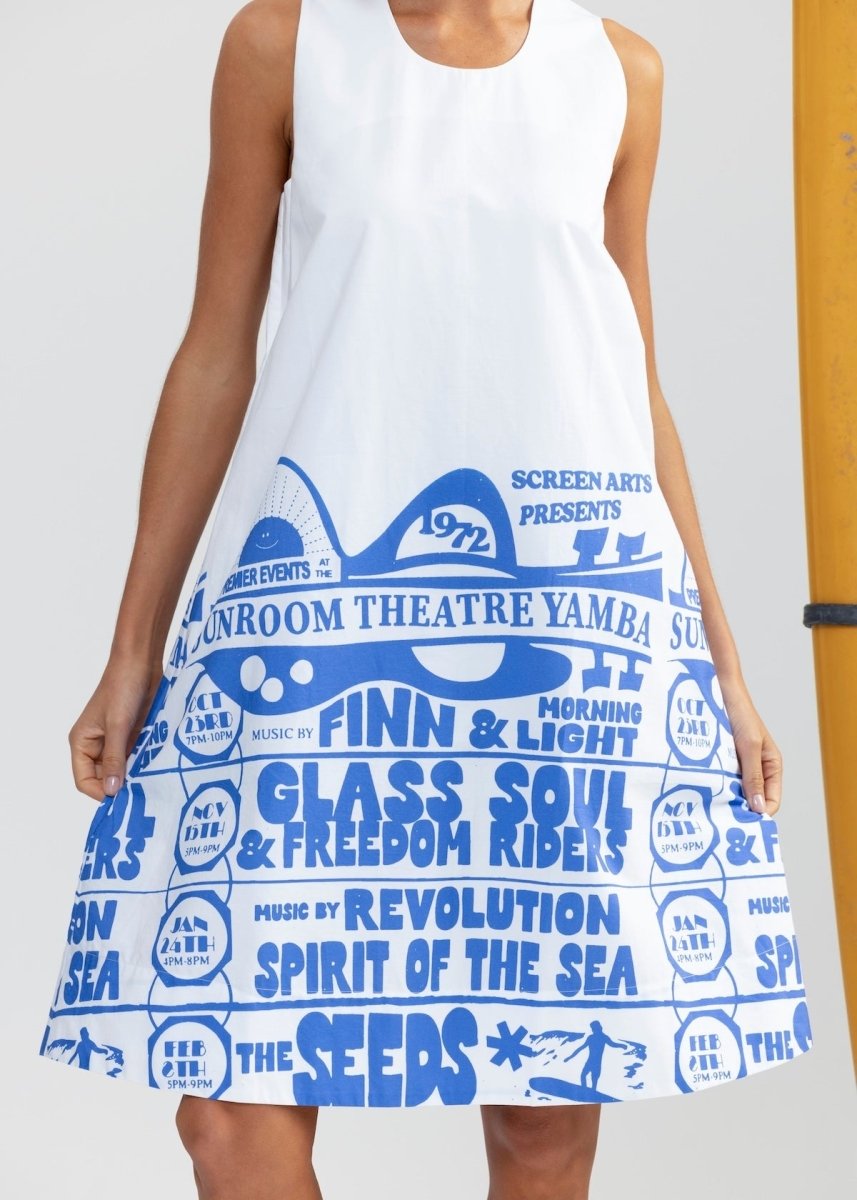 Blue Crush Shift Dress in Yamba from BINNYWEAR at Edito boutique